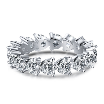 [Joyería Regalia] Anillo de enamorados con corte de corazón, radiante y romántico, de 0,25 quilates