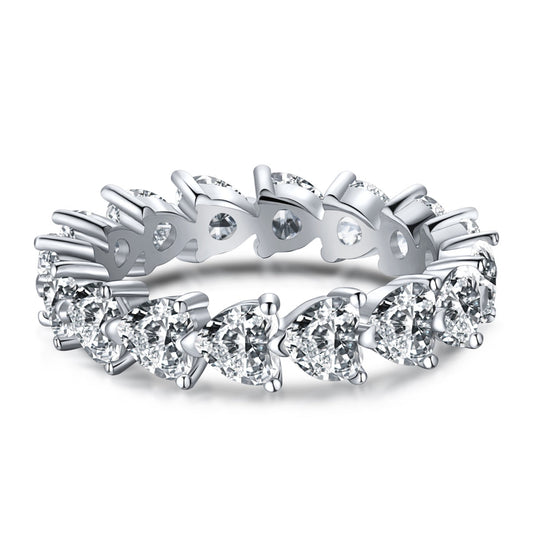 [Joyería Regalia] Anillo de enamorados con corte de corazón, radiante y romántico, de 0,25 quilates