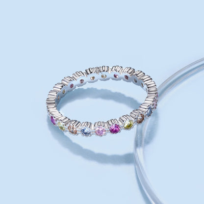 [Bijoux Regalia] Bague de fête ronde colorée exquise