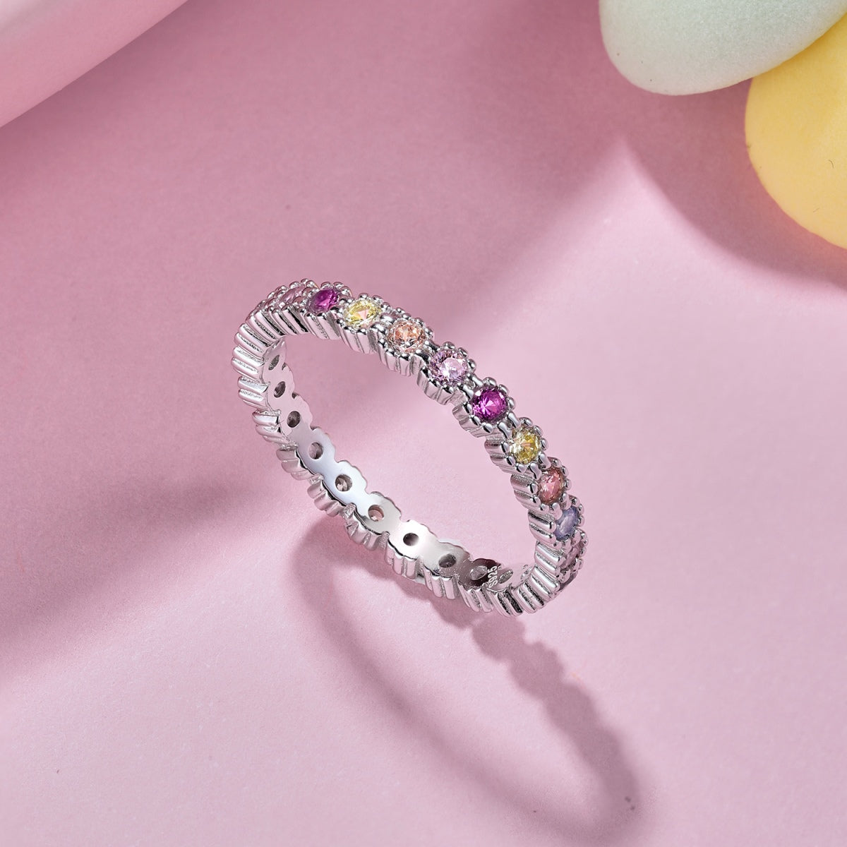 [Bijoux Regalia] Bague de fête ronde colorée exquise