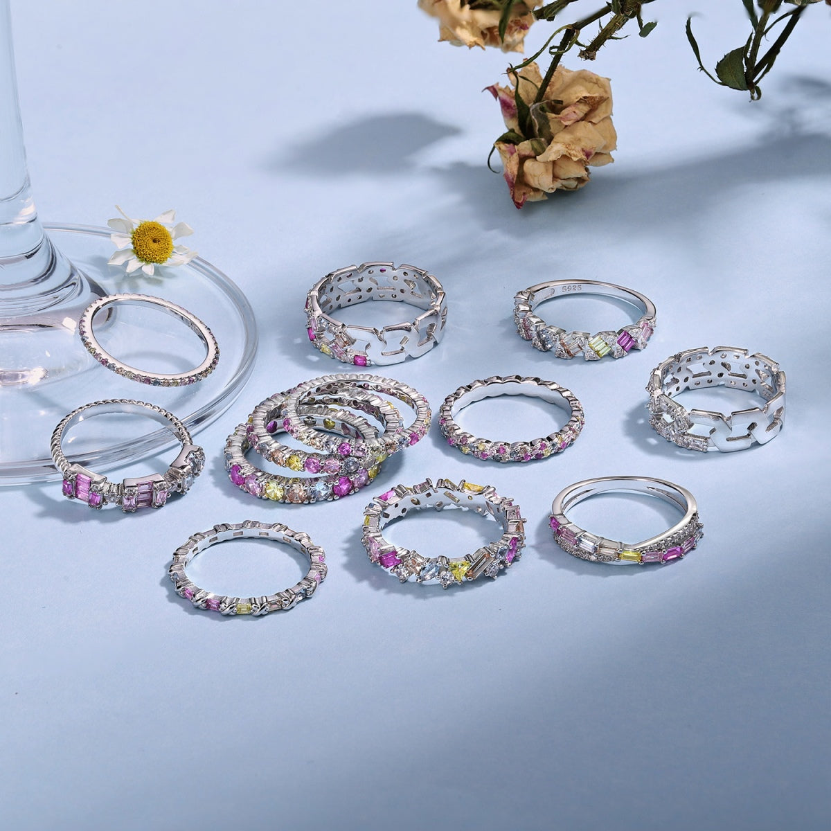 [Bijoux Regalia] Bague de fête ronde colorée exquise