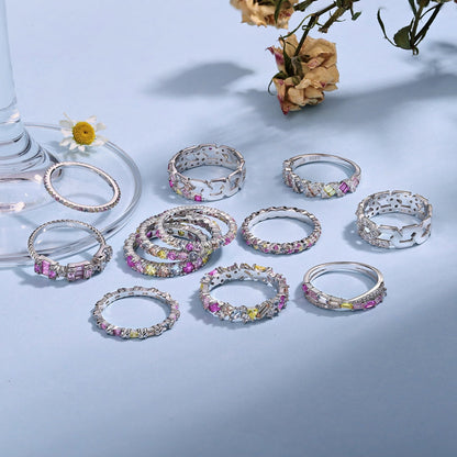 [Bijoux Regalia] Bague de fête ronde colorée exquise
