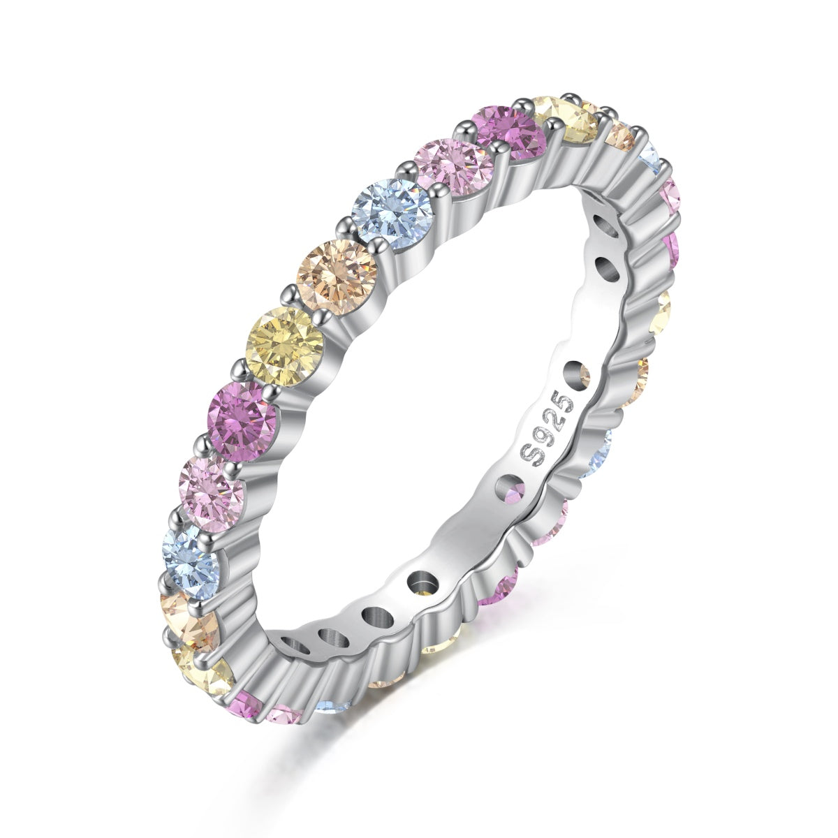[Bijoux Regalia] Bague de fête éblouissante et resplendissante à coupe ronde