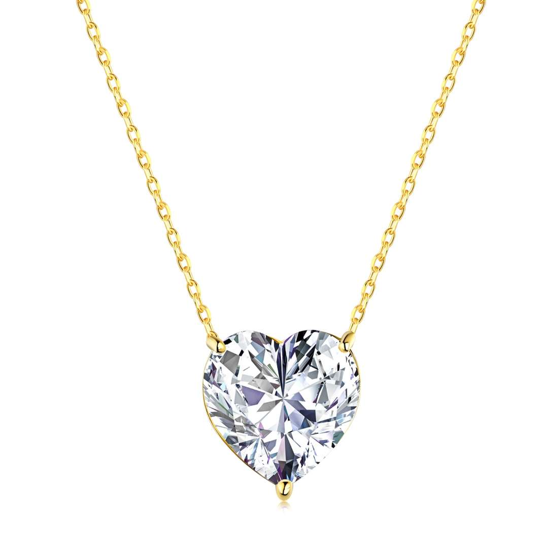[Joyas Regalia] Collar con forma de corazón radiante de 6,0 quilates