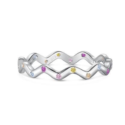 [Joyas Regalia] Anillo diario adornado con corte redondo vibrante