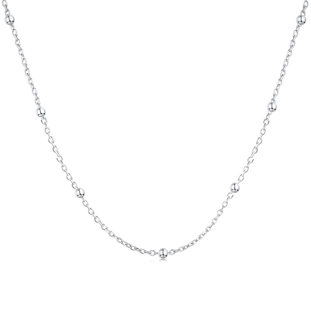 [Joyas Regalia] Collar sencillo con cadena de clavícula y cuentas pequeñas