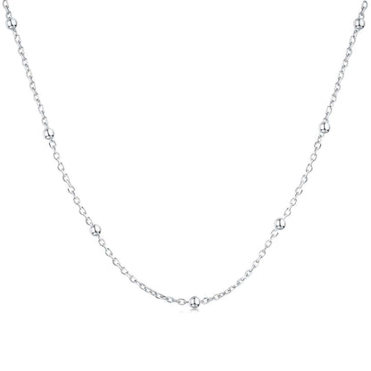 [Joyas Regalia] Collar sencillo con cadena de clavícula y cuentas pequeñas