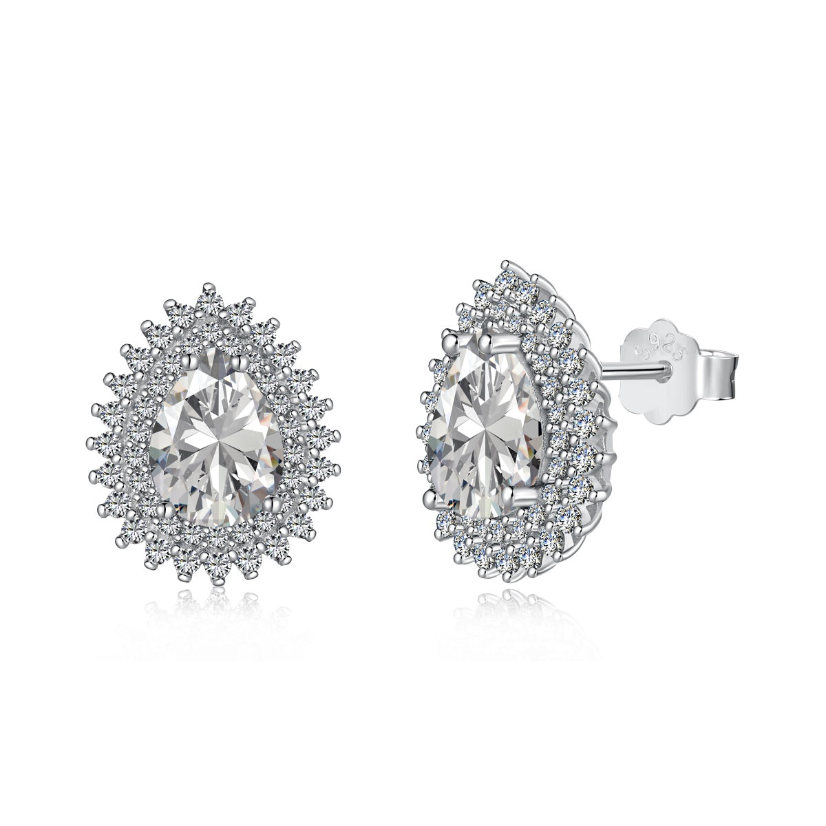 [Joyas Regalia] Delicados y hermosos pendientes de corte pera para uso diario