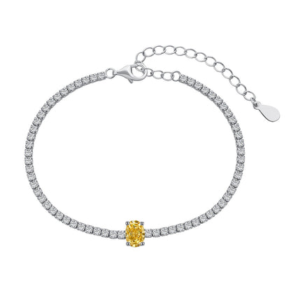 [Joyas Regalia] Pulsera diaria de corte ovalado exquisito de 0,75 quilates