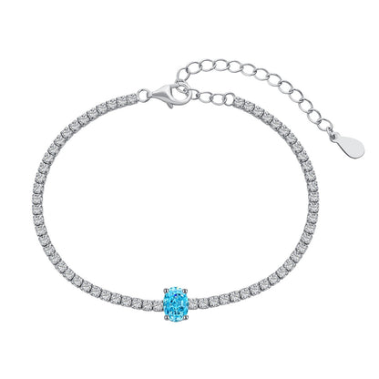 [Joyas Regalia] Pulsera diaria de corte ovalado exquisito de 0,75 quilates