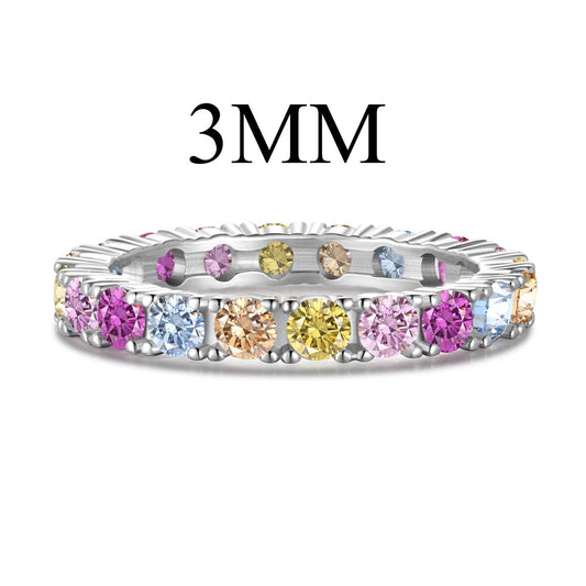 [Bijoux Regalia] Bague tennis ronde brillante et éblouissante