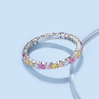 [Joyas Regalia] Elegante anillo diario de corte redondo intenso