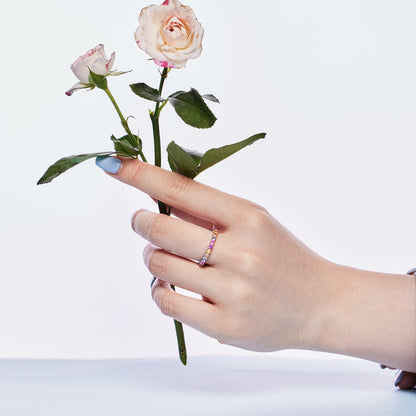 [Bijoux Regalia] Bague de fête éblouissante et resplendissante à coupe ronde
