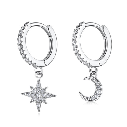 [Bijoux Regalia] Boucles d'oreilles asymétriques étoile et lune