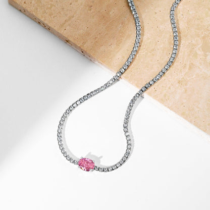 [Joyas Regalia] Collar de corte ovalado brillante de 1,0 quilates