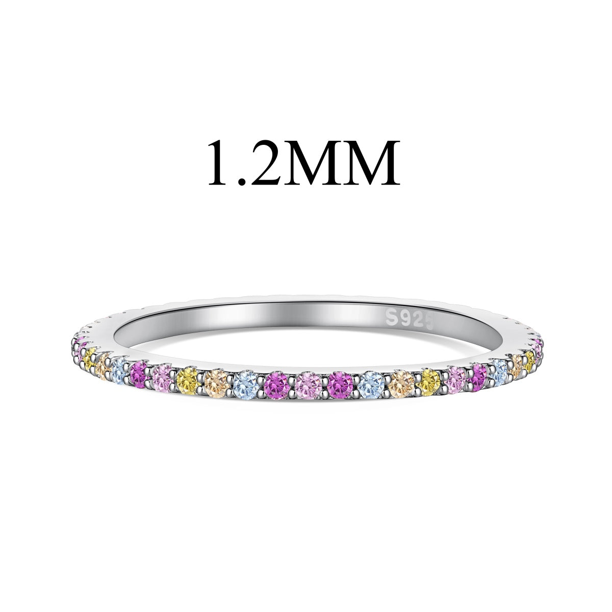 [Bijoux Regalia] Bague de tennis ronde colorée et ornée