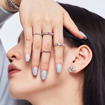 [Joyas Regalia] Anillo diario único de corte redondo brillante