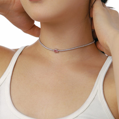 [Joyas Regalia] Collar de corte ovalado brillante de 1,0 quilates