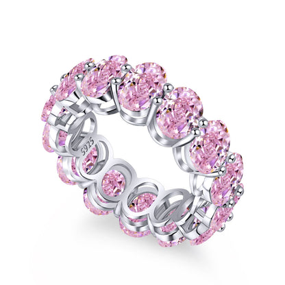 [Bijoux Regalia] Bague tennis allongée délicate taille coussin