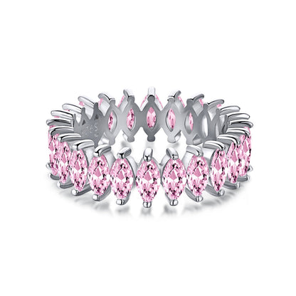 [Regalia jewelry]Gorgeous Marquise Cut Tennis Ring