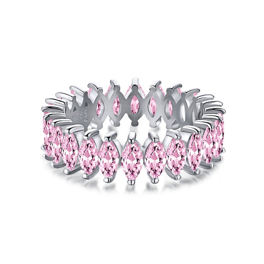 [Regalia jewelry]Gorgeous Marquise Cut Tennis Ring