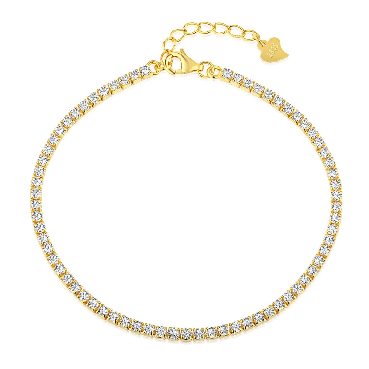 [Joyas Regalia] Pulsera de tenis con corte princesa brillante y radiante
