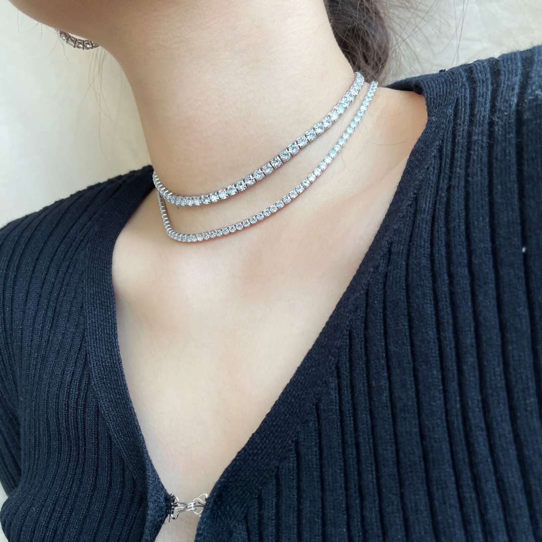 [Bijoux Regalia] Collier élégant à chaîne de tennis