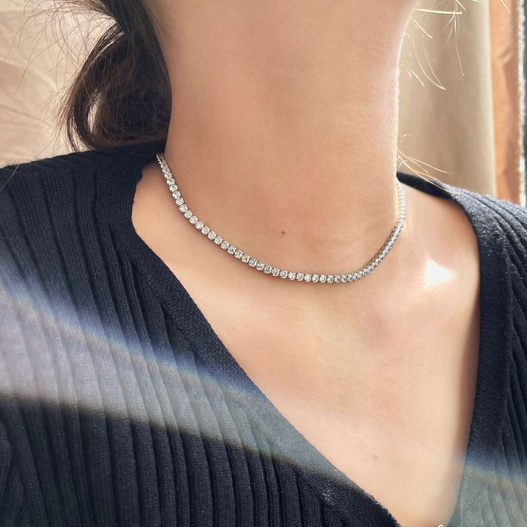 [Bijoux Regalia] Collier élégant à chaîne de tennis