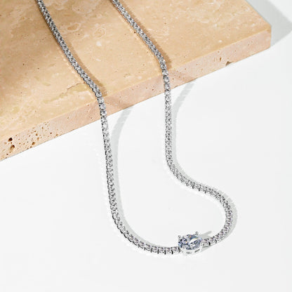 [Joyas Regalia] Collar de corte ovalado brillante de 1,0 quilates
