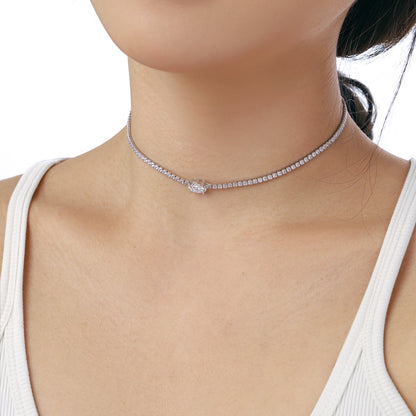 [Joyas Regalia] Collar de corte ovalado brillante de 1,0 quilates