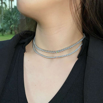 [Bijoux Regalia] Collier élégant à chaîne de tennis