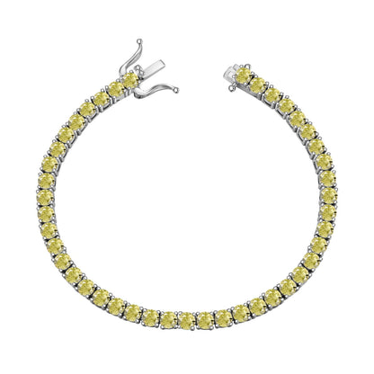 [Joyas Regalia] Pulsera de tenis con corte redondo deslumbrante y ornamentada