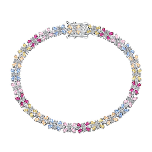 [Regalia jewelry]Radiant Colorful Emerald Cut Party Bracelet