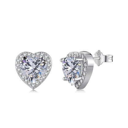[Joyas Regalia] Pendientes de corazón brillante para enamorados