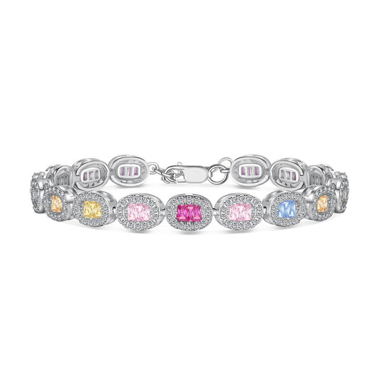 [Regalia jewelry]Exquisite Ornate Emerald Cut Daily Bracelet