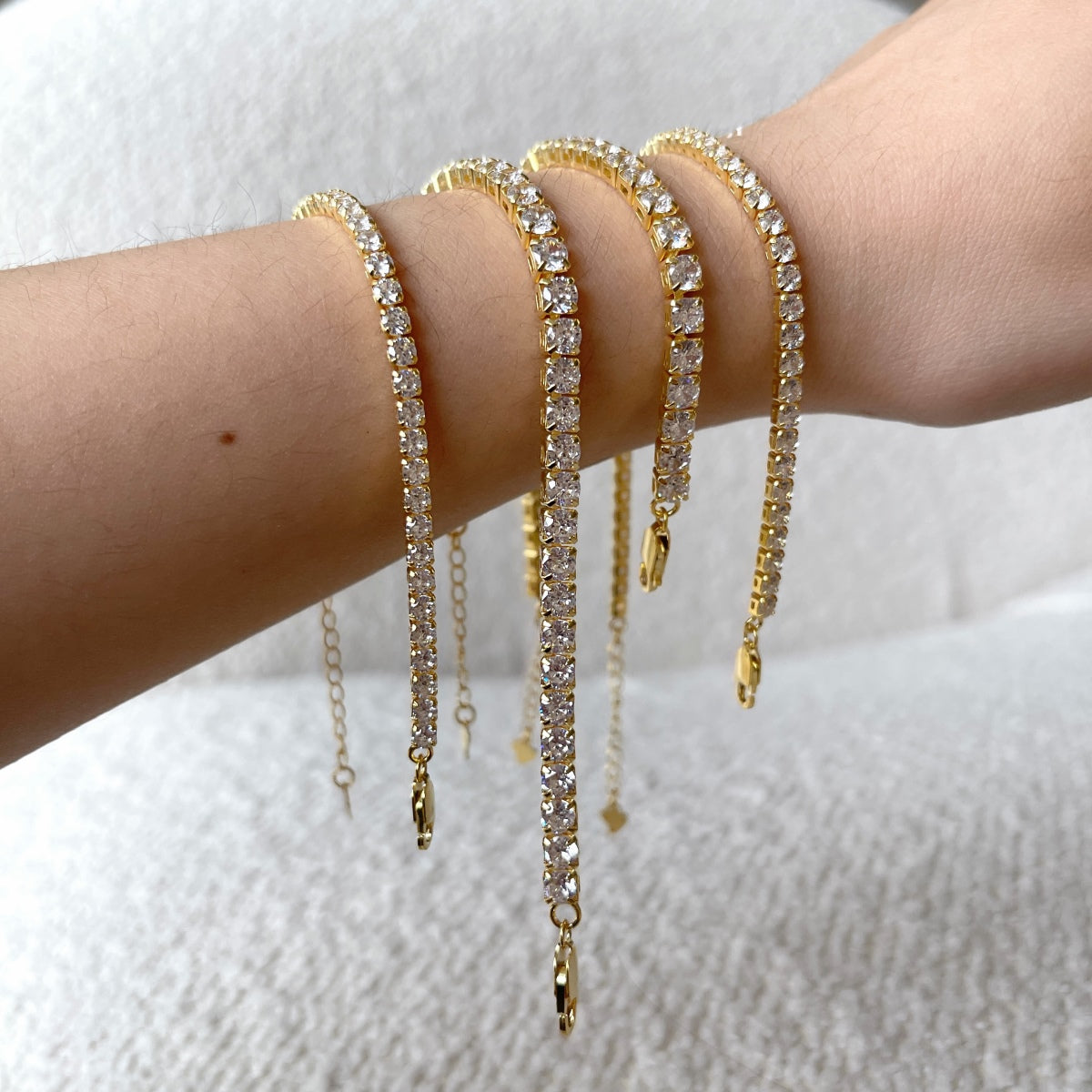 [Joyas Regalia] Pulsera de tenis con corte princesa radiante y brillante