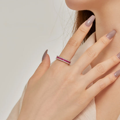 [Bijoux Regalia] Bague quotidienne délicate et colorée à coupe ronde