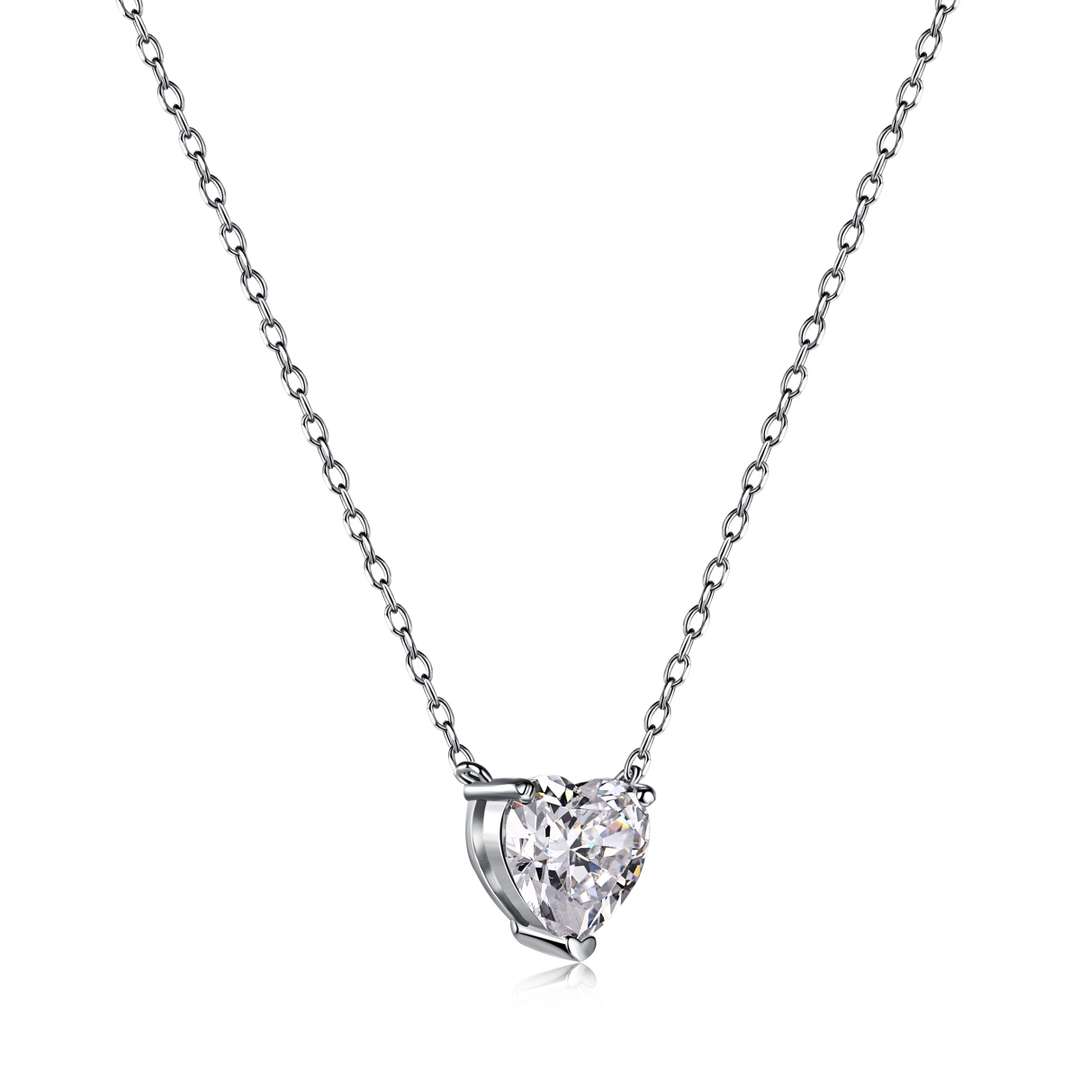 [Joyas Regalia] Collar con colgante de piedra principal en forma de corazón para clavícula