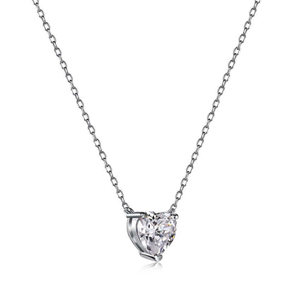 [Joyas Regalia] Collar con colgante de piedra principal en forma de corazón para clavícula