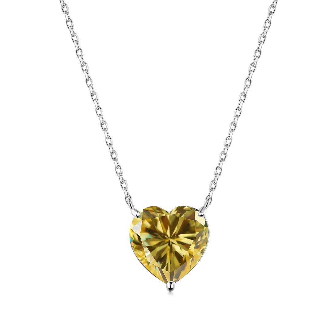 [Joyas Regalia] Collar con forma de corazón radiante de 6,0 quilates