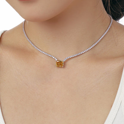 [Joyas Regalia] Elegante collar de corte radiante de 4,0 quilates