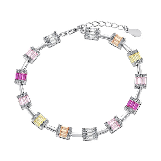 [Regalia jewelry]Dainty Charming Emerald Cut Daily Bracelet