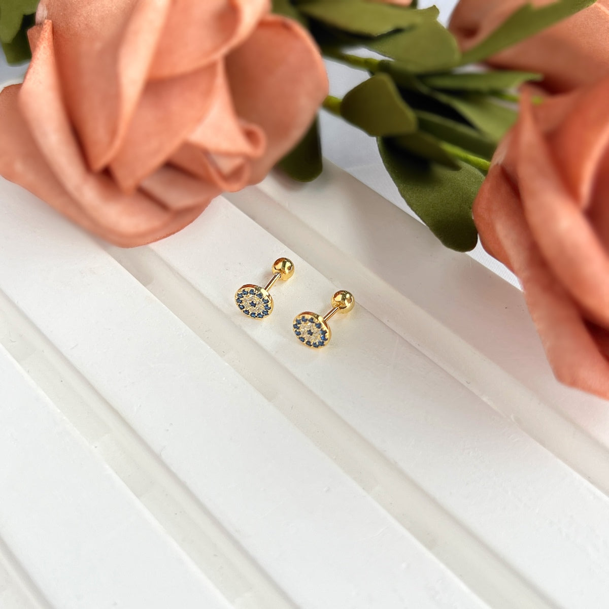 [Bijoux Regalia] Boucles d'oreilles clous d'oreilles en os œil du diable