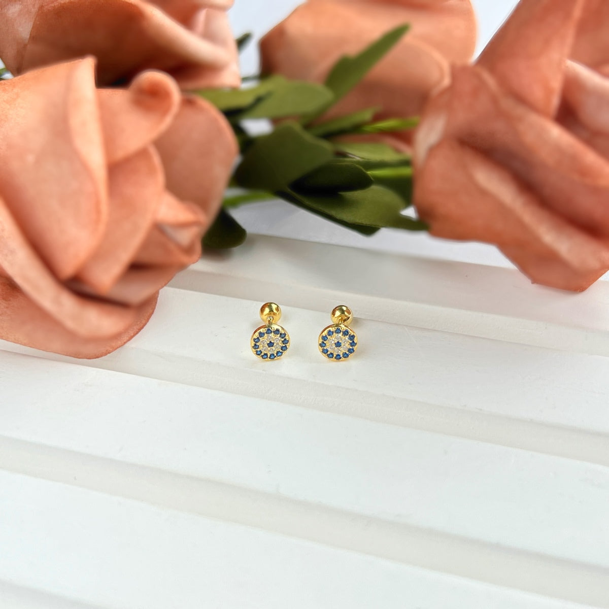 [Bijoux Regalia] Boucles d'oreilles clous d'oreilles en os œil du diable