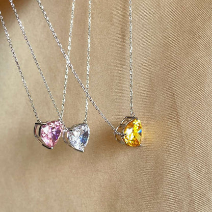 [Joyas Regalia] Collar con forma de corazón radiante de 6,0 quilates