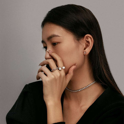 [Bijoux Regalia] Collier élégant à chaîne de tennis