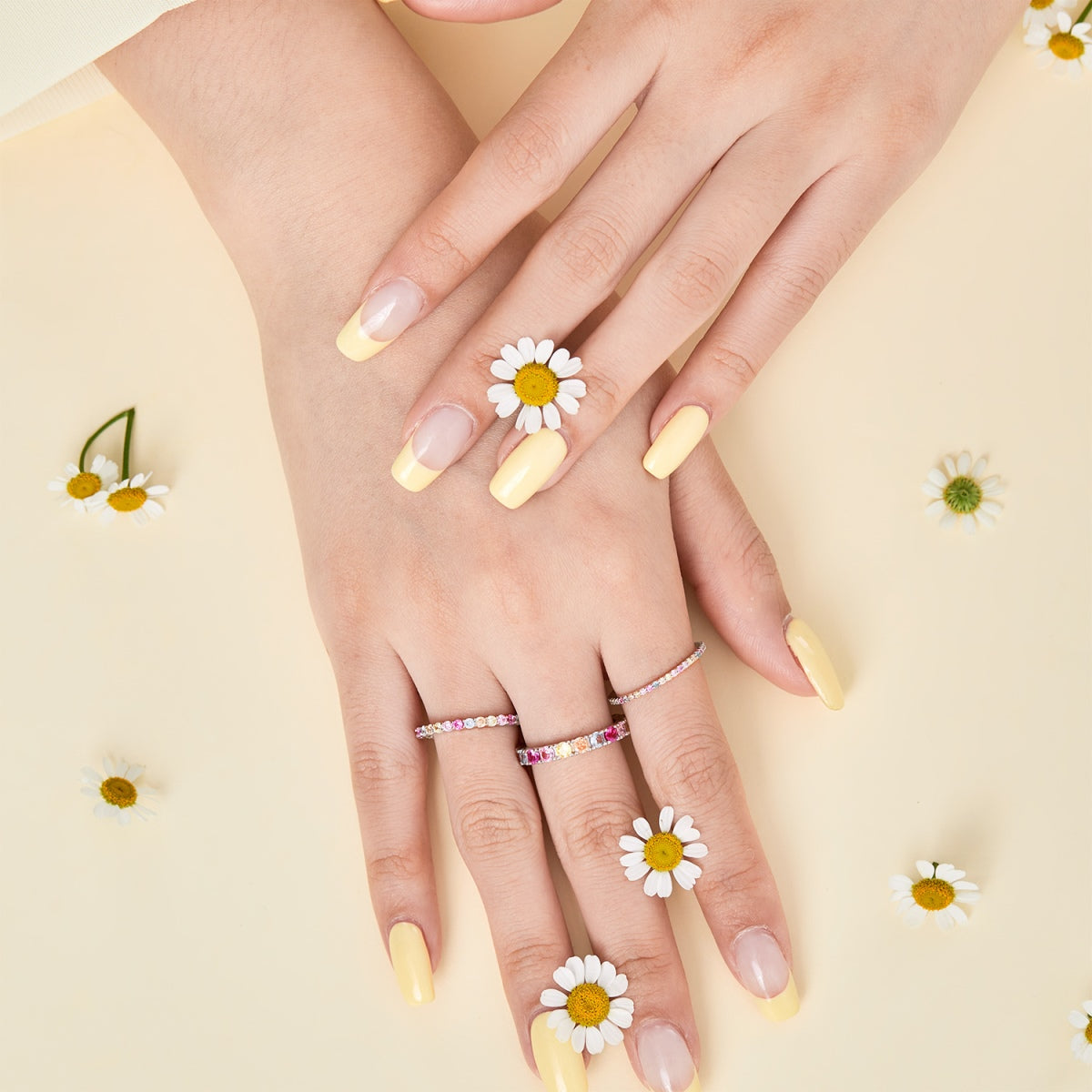 [Joyas Regalia] Anillo de tenis de corte redondo deslumbrante y brillante