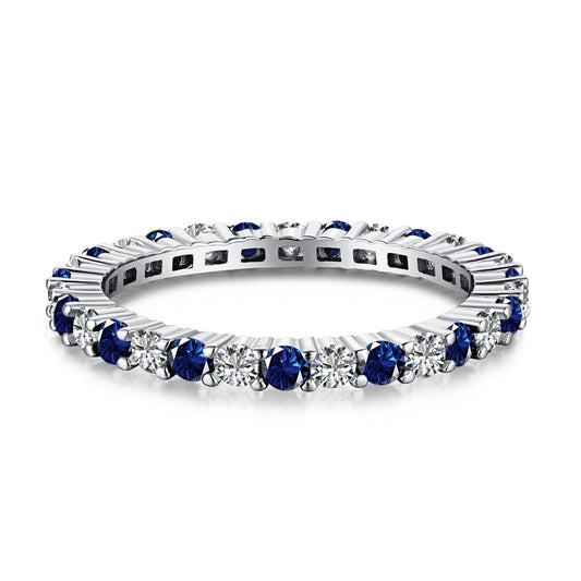 [Bijoux Regalia] Superbe bague de tennis ronde colorée