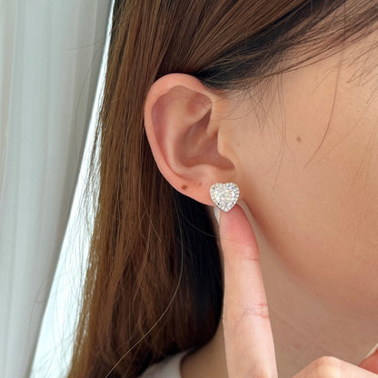 [Joyas Regalia] Pendientes de corazón brillante para enamorados