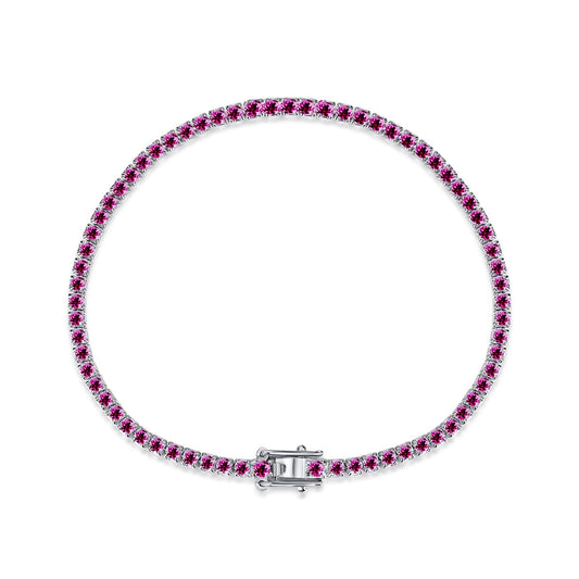 [Joyas Regalia] Pulsera diaria deslumbrante con corte redondo colorido